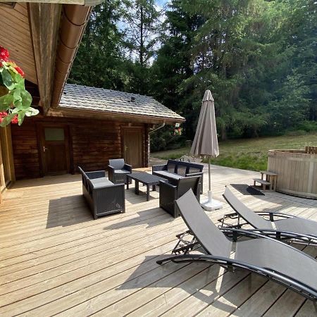 Le Fishing Lodge Chalet En Bois Avec Bain Nordique La Bresse Exterior photo