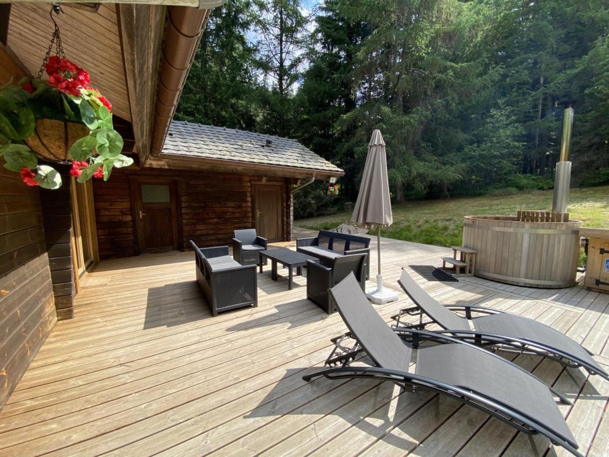 Le Fishing Lodge Chalet En Bois Avec Bain Nordique La Bresse Exterior photo