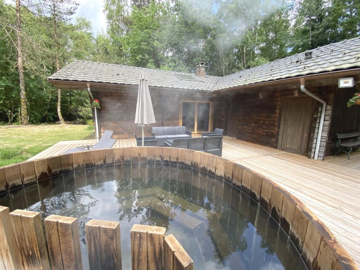 Le Fishing Lodge Chalet En Bois Avec Bain Nordique La Bresse Exterior photo