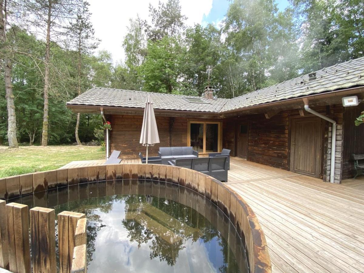 Le Fishing Lodge Chalet En Bois Avec Bain Nordique La Bresse Exterior photo