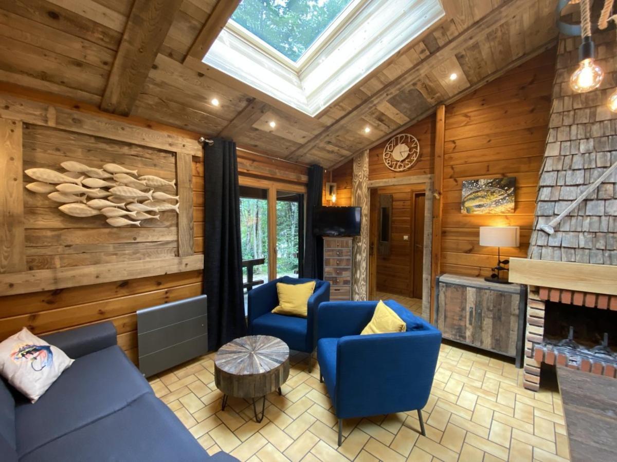 Le Fishing Lodge Chalet En Bois Avec Bain Nordique La Bresse Exterior photo