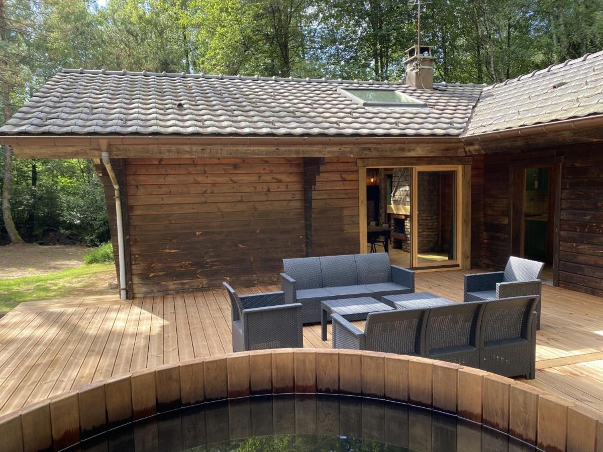 Le Fishing Lodge Chalet En Bois Avec Bain Nordique La Bresse Exterior photo